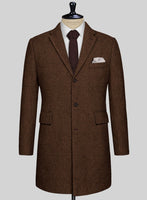 Highlander Heavy Heritage Brown Tweed Overcoat - StudioSuits