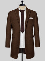 Highlander Heavy Heritage Brown Tweed Overcoat - StudioSuits