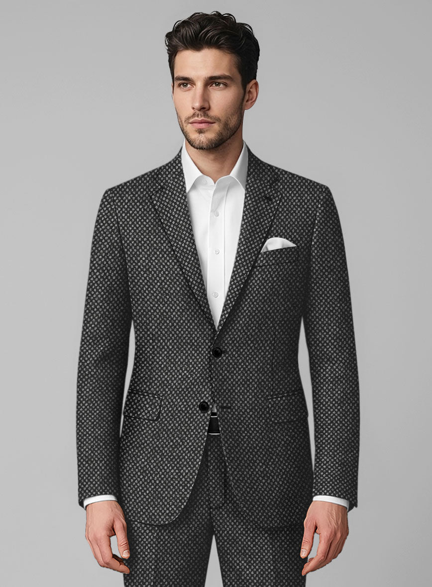 Highlander Heavy Honeycomb Charcoal Tweed Jacket - StudioSuits