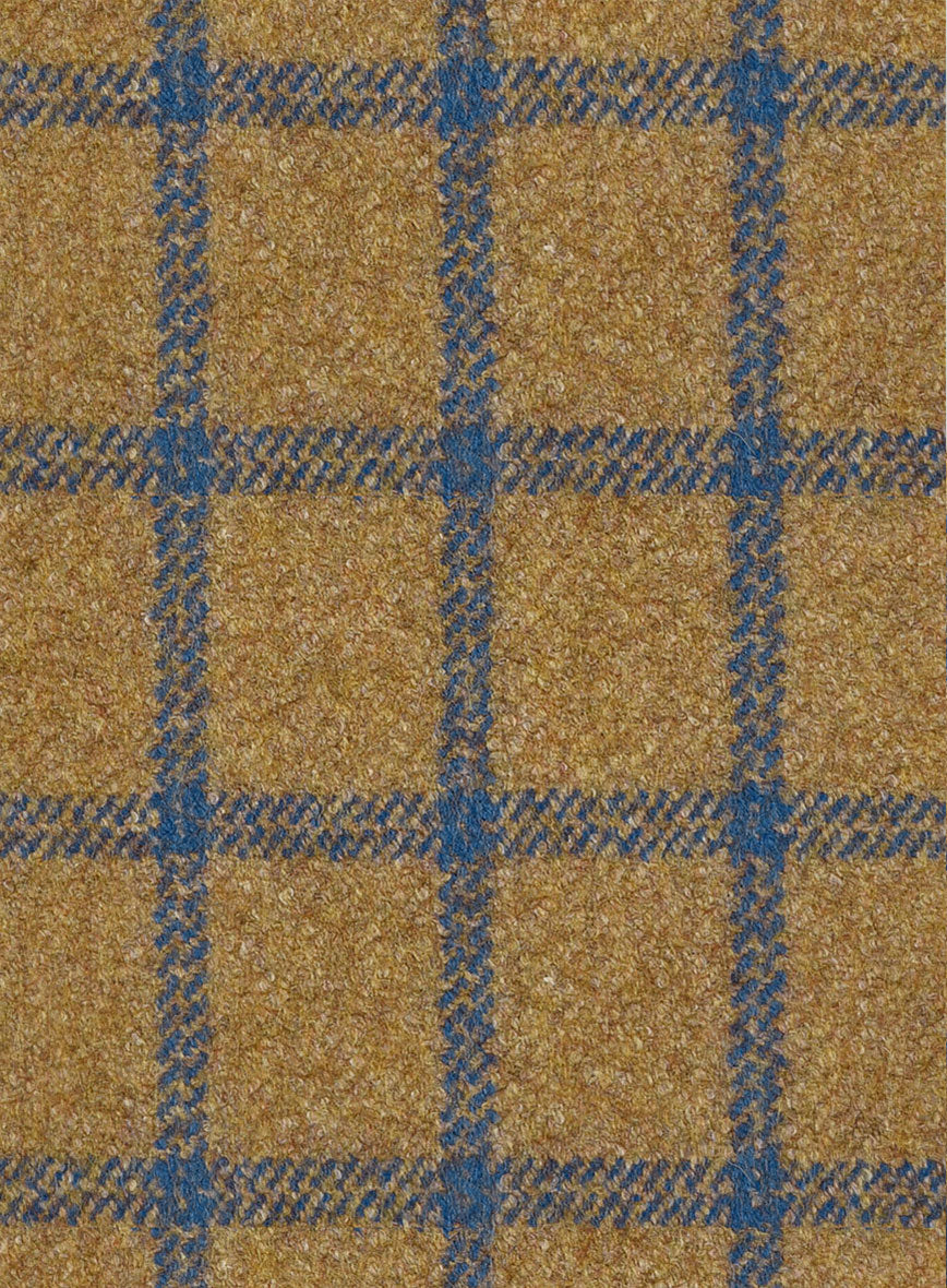 Highlander Heavy Mustard Check Tweed Hunting Vest - StudioSuits