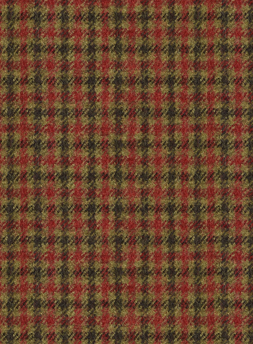 Highlander Heavy Red Houndstooth Tweed Jacket - StudioSuits