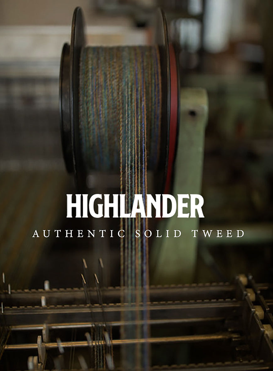 Highlander Melange Green Tweed Jacket - StudioSuits