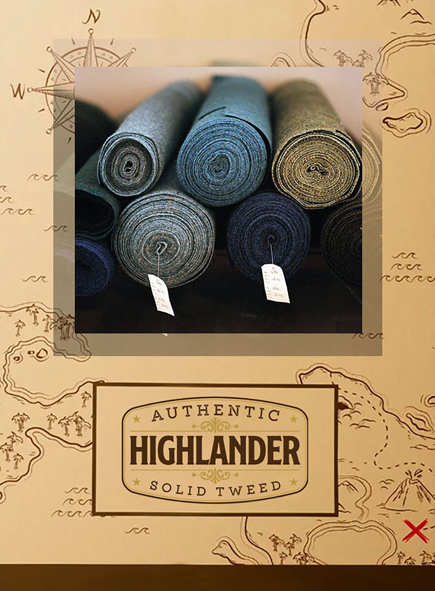 Highlander Melange Green Tweed Jacket - StudioSuits