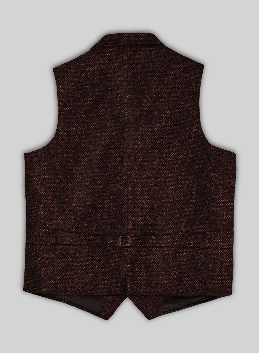 Highlander Heavy Wine Bedford Tweed Hunting Vest - StudioSuits