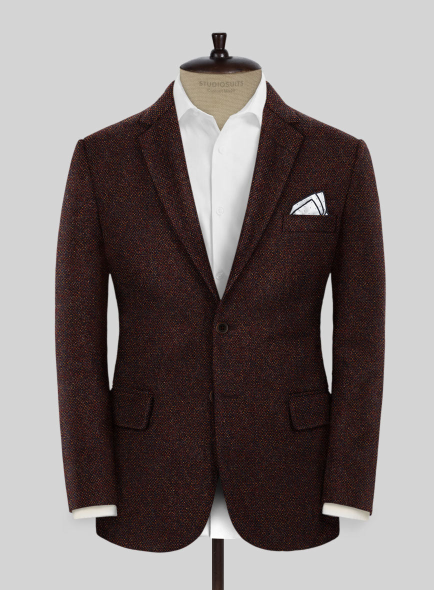 Highlander Heavy Wine Bedford Tweed Suit - StudioSuits