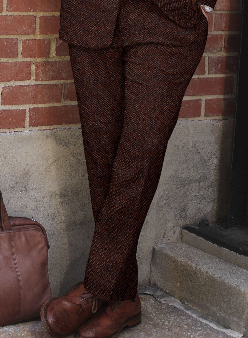 Highlander Heavy Wine Bedford Tweed Suit - StudioSuits