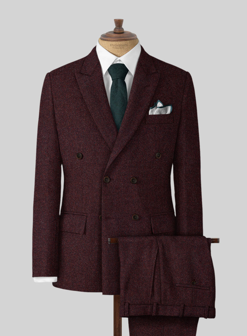 Highlander Heavy Wine Tweed Suit - StudioSuits
