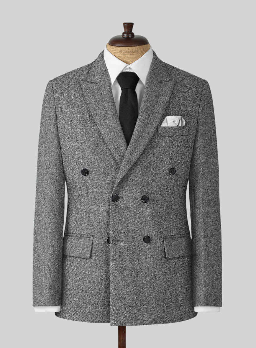 Highlander Light Gray Tweed Jacket - StudioSuits