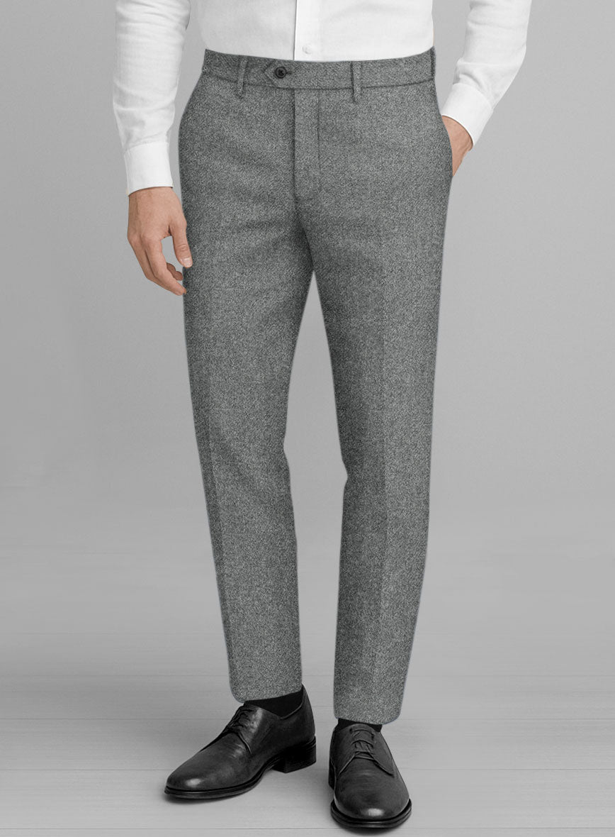 Highlander Light Gray Tweed Pants - StudioSuits