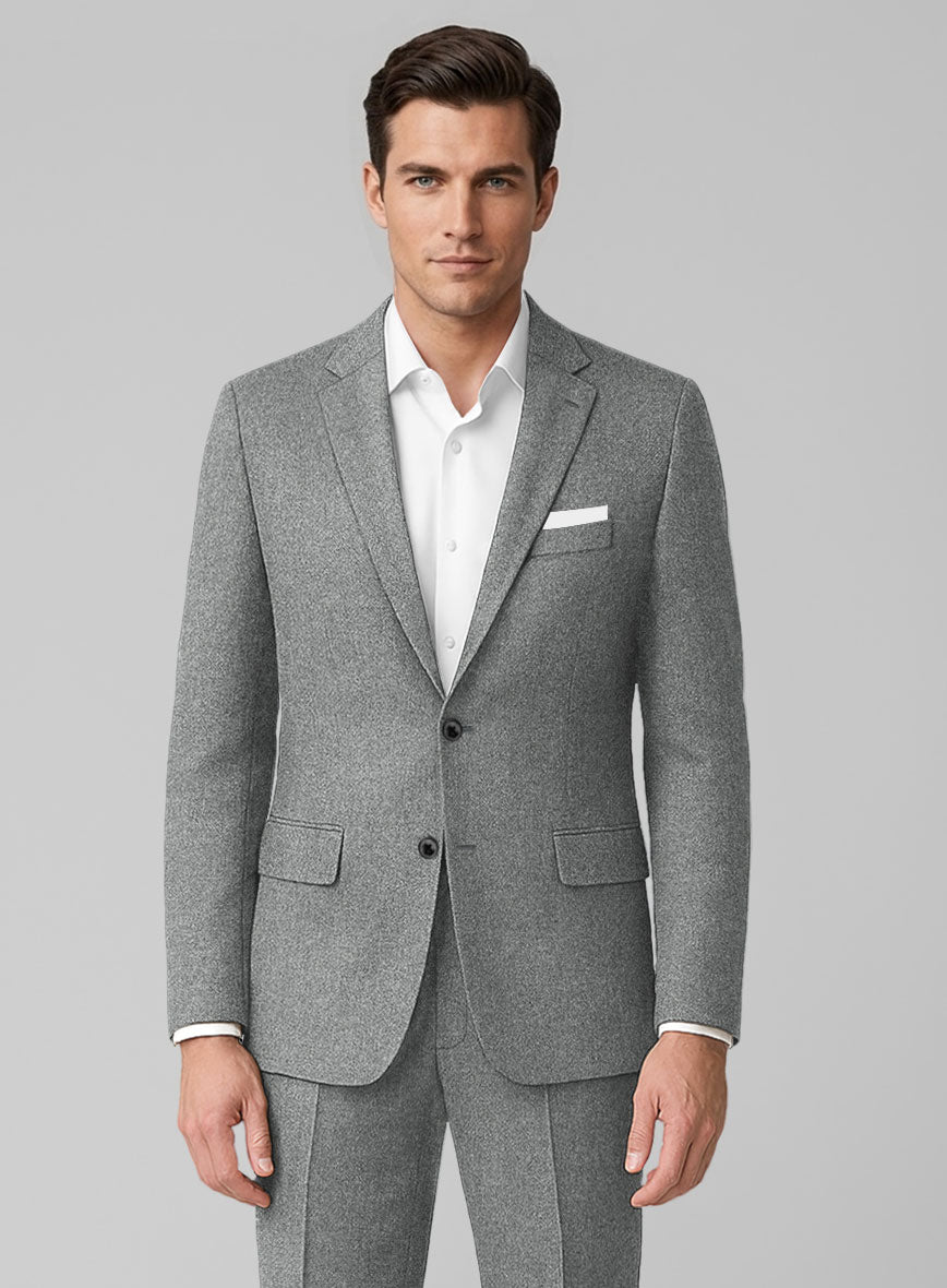 Highlander Light Gray Tweed Jacket - StudioSuits