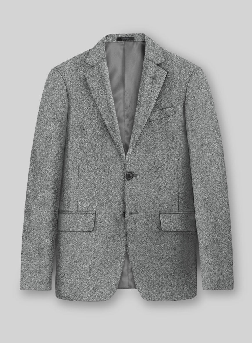 Highlander Light Gray Tweed Jacket - StudioSuits