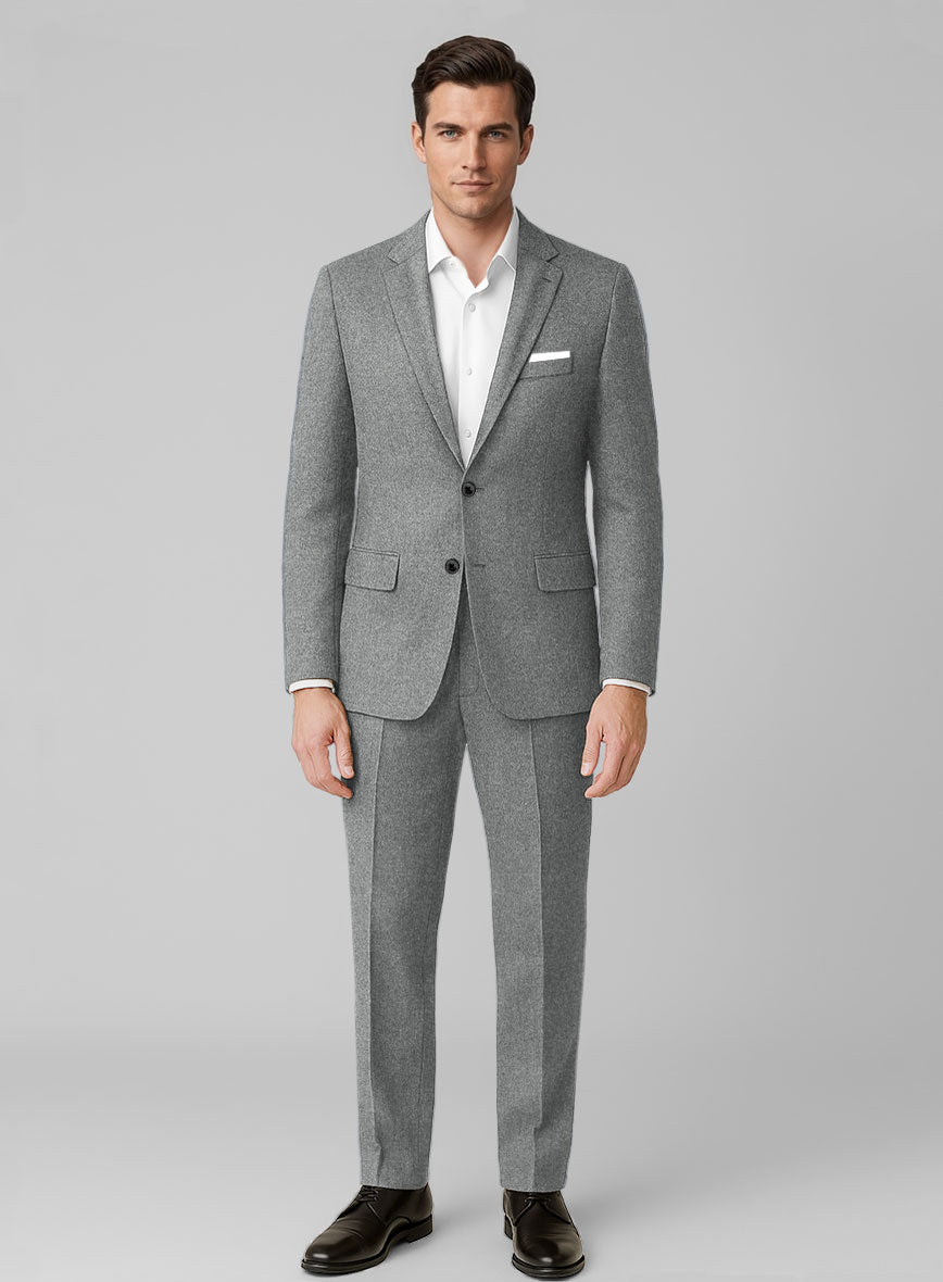 Highlander Light Gray Tweed Suit - StudioSuits