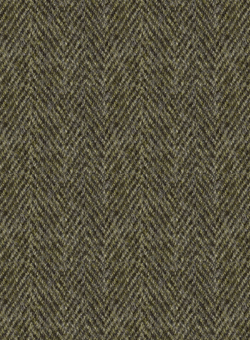 Highlander Olive Herringbone Tweed Jacket - StudioSuits