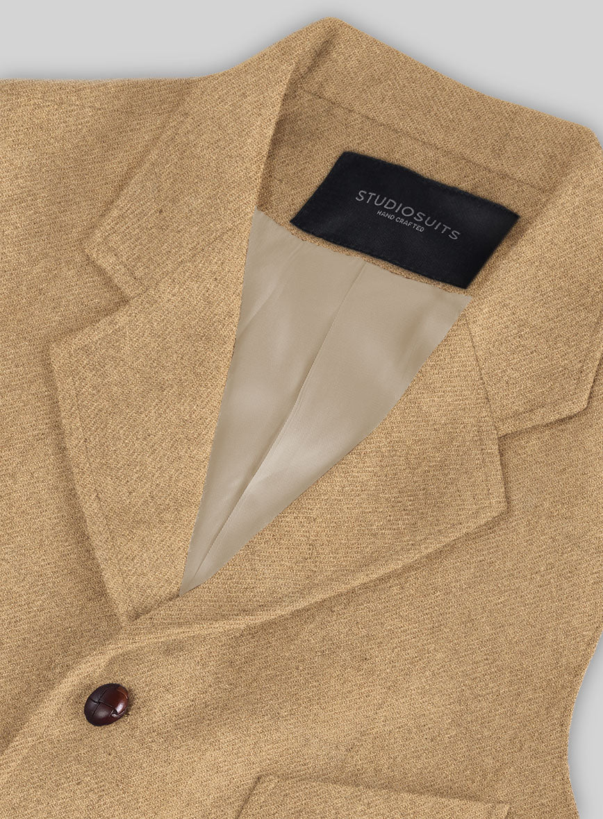 Highlander Sahara Beige Tweed Hunting Vest - StudioSuits