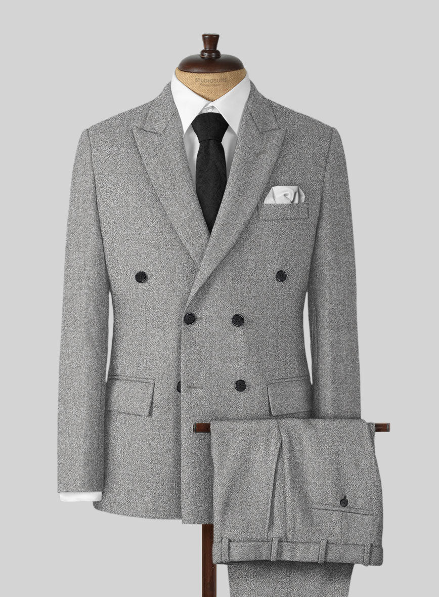 Highlander Steel Gray Tweed Suit - StudioSuits