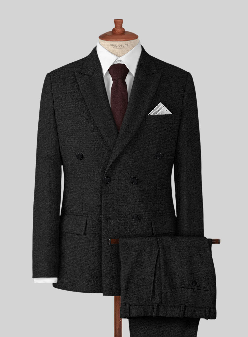 Highlander Black Tweed Suit - StudioSuits