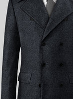 Highlander Heavy Blue Bedford Tweed GQ Overcoat - StudioSuits