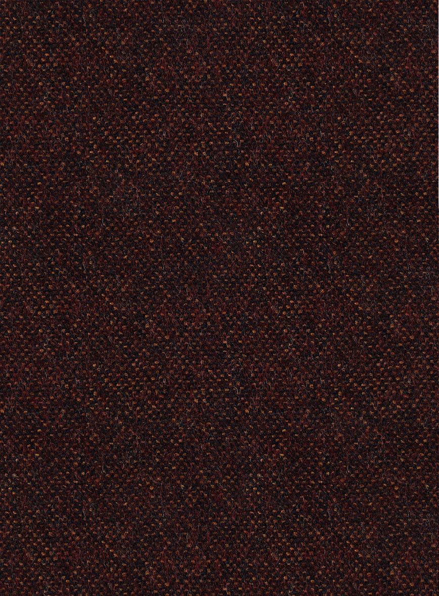 Highlander Heavy Wine Bedford Tweed GQ Overcoat - StudioSuits