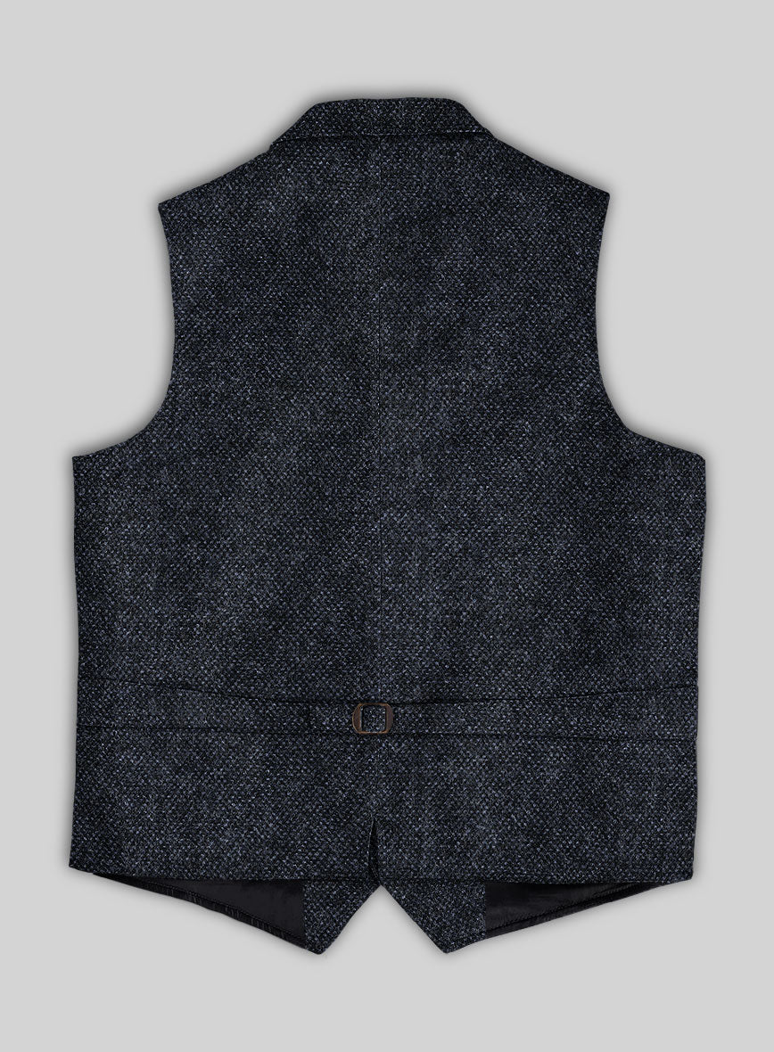 Highlander Heavy Blue Bedford Tweed Hunting Vest - StudioSuits