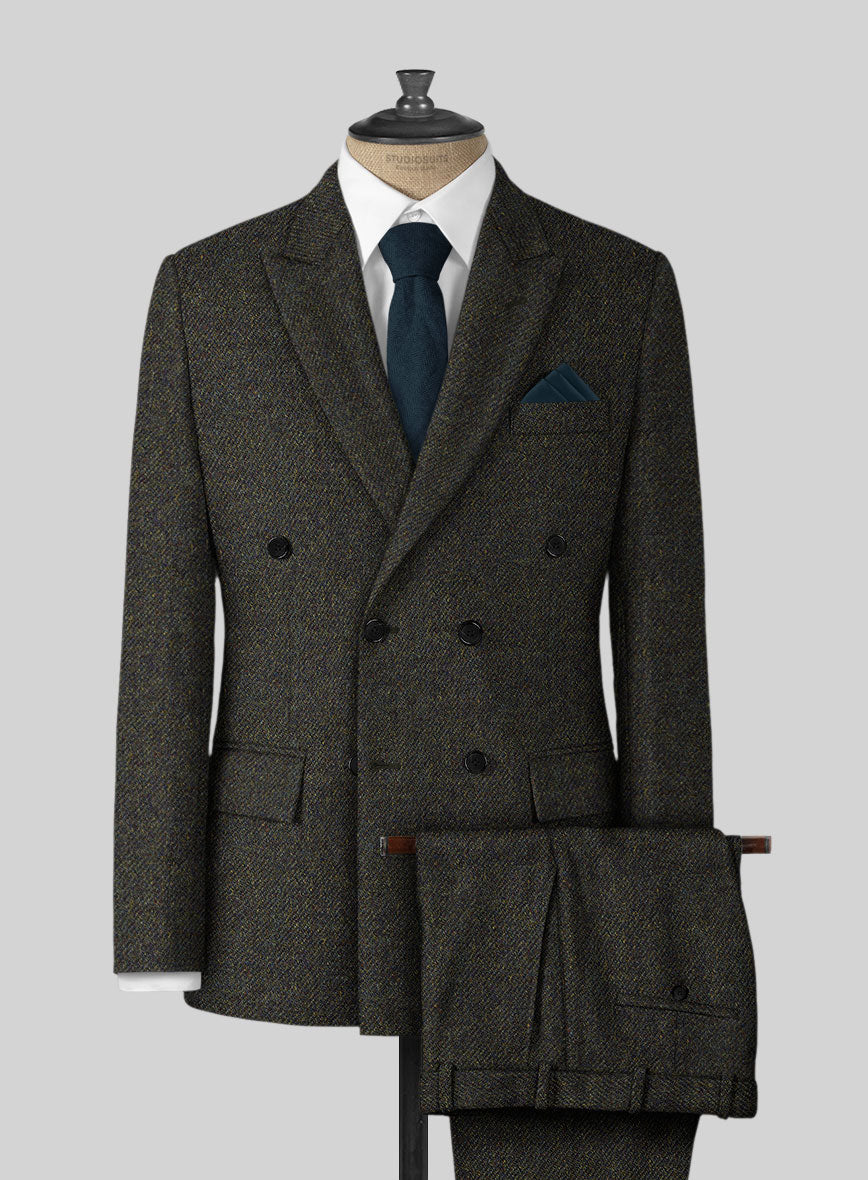 Highlander Heavy Heritage Green Tweed Suit - StudioSuits