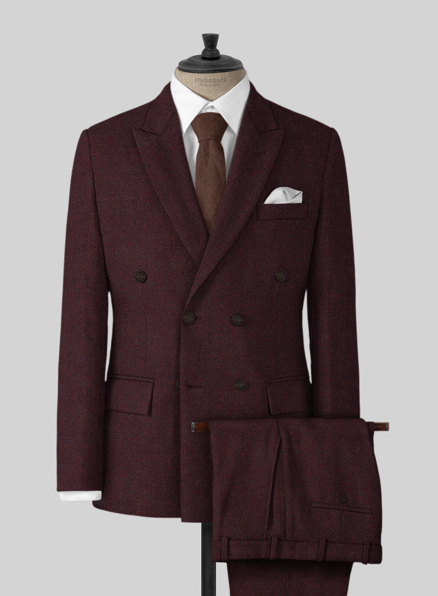 Highlander Sangria Tweed Suit - StudioSuits
