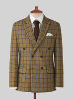 Highlander Heavy Mustard Check Tweed Jacket - StudioSuits