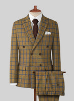 Highlander Heavy Mustard Check Tweed Suit - StudioSuits