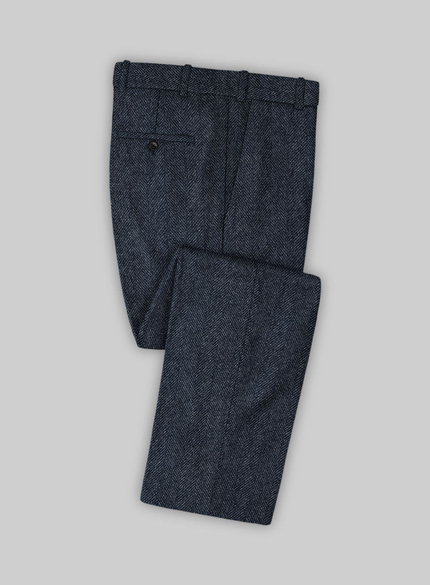 Highlander Heavy Blue Herringbone Tweed Suit - StudioSuits