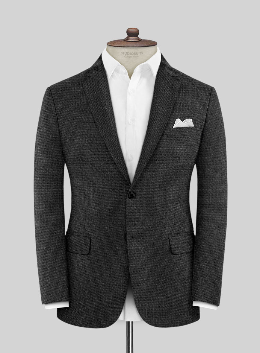 Hopsack Charcoal Jacket - StudioSuits