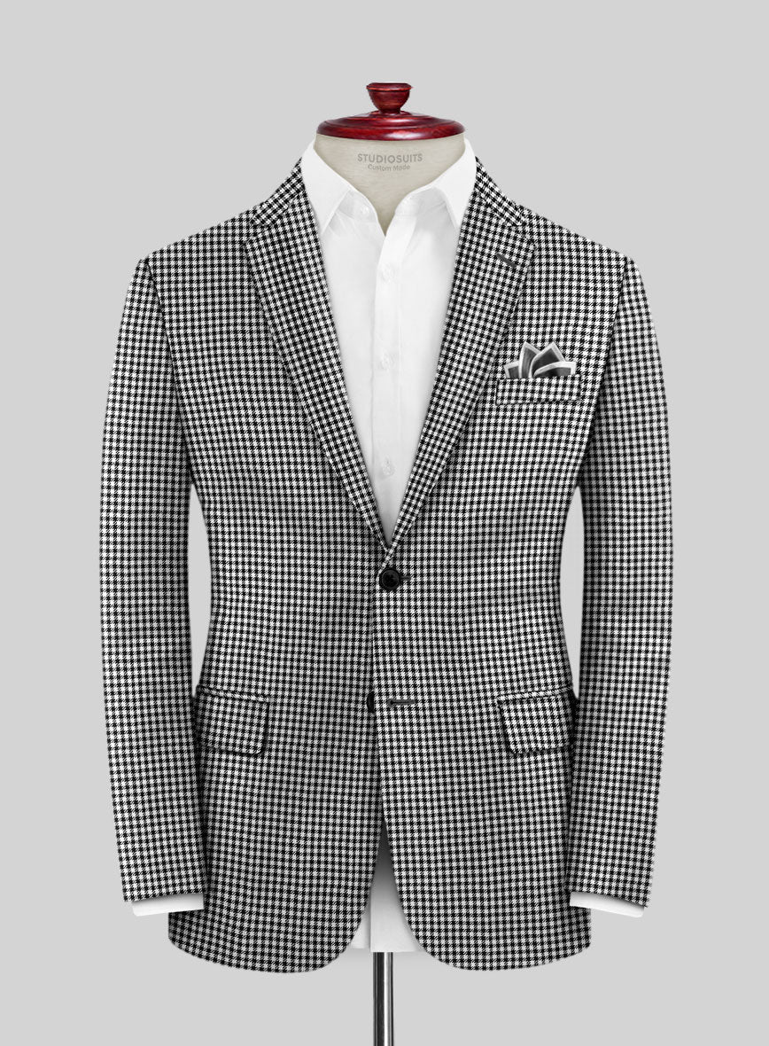 Houndstooth Wool Jacket - StudioSuits