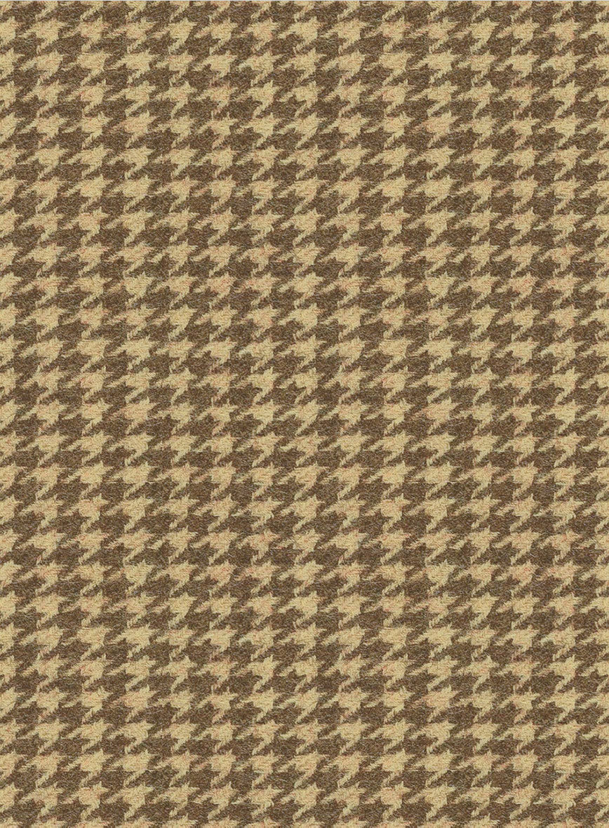 Houndstooth Tan Brown Tweed Pants - StudioSuits