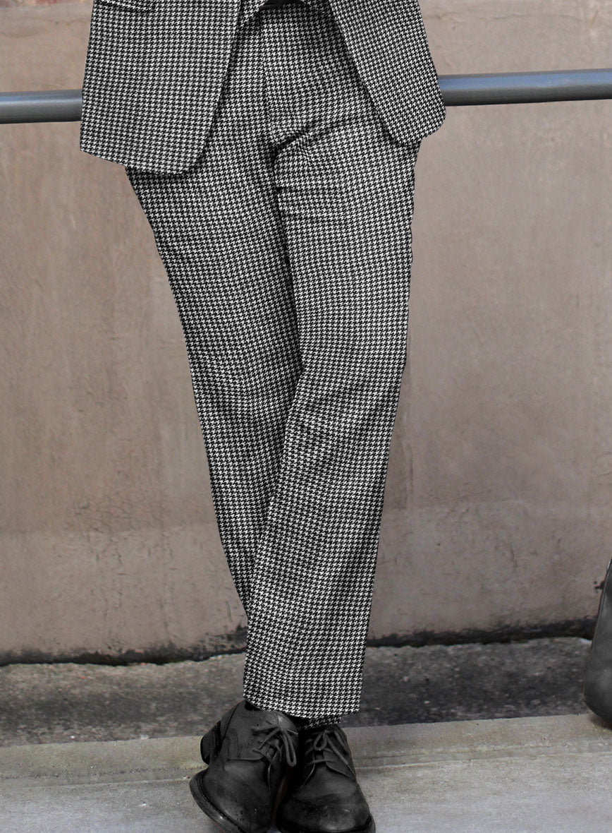 Houndstooth Black Tweed Pants – StudioSuits