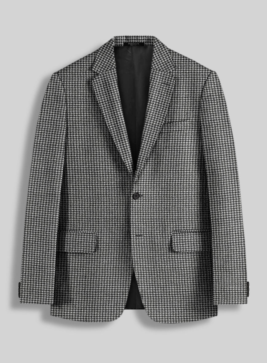 Houndstooth Black Tweed Suit - StudioSuits