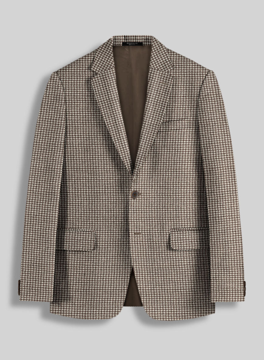 Houndstooth Brown Tweed Suit - StudioSuits
