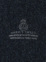 Harris Tweed Dark Blue Herringbone Jacket - StudioSuits