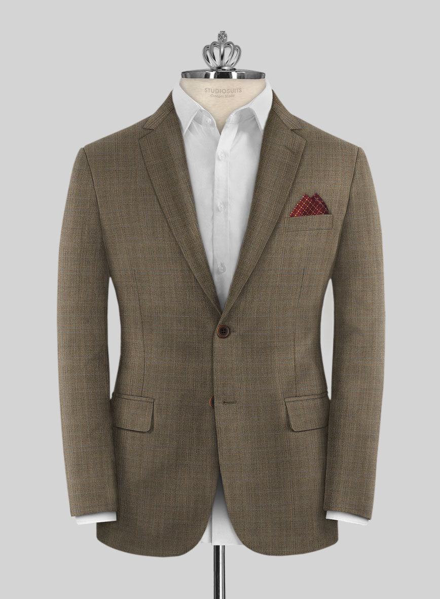 Huddersfield Brown Glen Pure Wool Suit StudioSuits