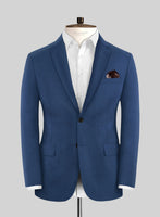 Huddersfield Stretch Artic Blue Wool Suit - StudioSuits