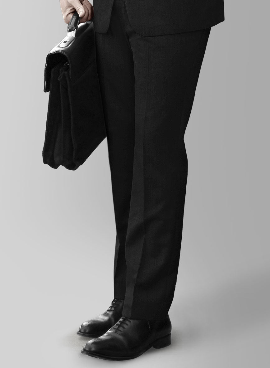 Huddersfield Stretch Black Wool Suit