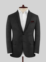 Huddersfield Stretch Charcoal Wool Suit - StudioSuits