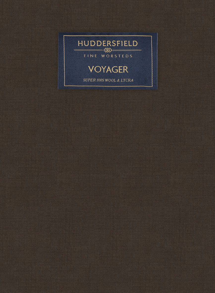 Huddersfield Stretch Coffee Brown Wool Jacket - StudioSuits