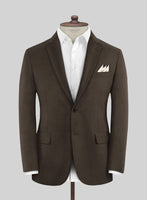 Huddersfield Stretch Coffee Brown Wool Suit - StudioSuits
