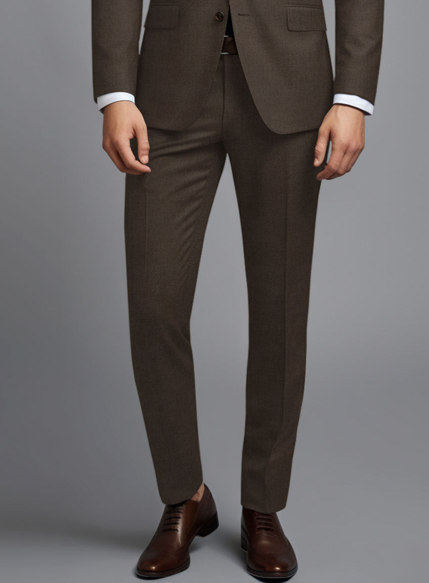 Huddersfield Stretch Coffee Brown Wool Suit