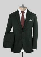 Huddersfield Stretch Dark Green Wool Suit - StudioSuits