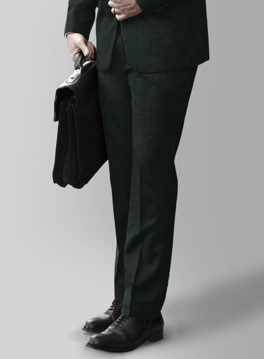 Huddersfield Stretch Dark Green Wool Suit - StudioSuits