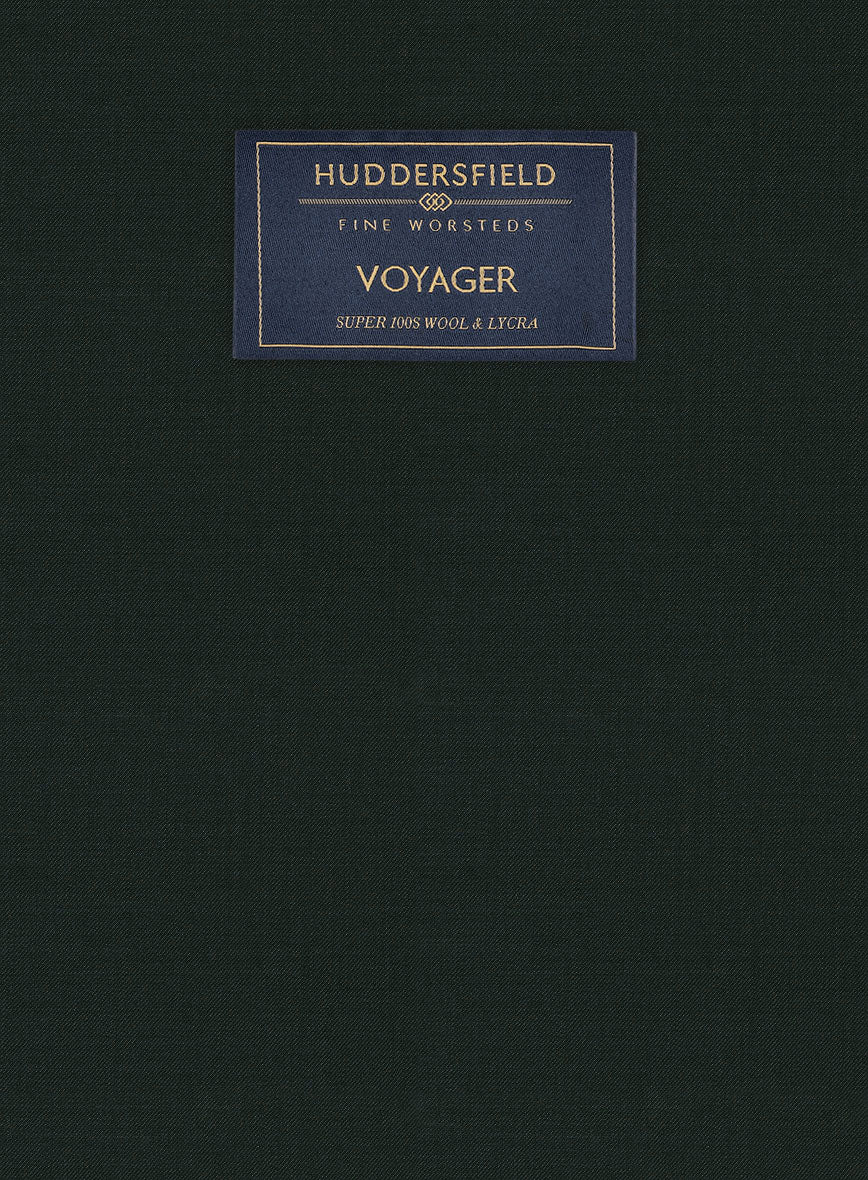 Huddersfield Stretch Dark Green Wool Suit - StudioSuits