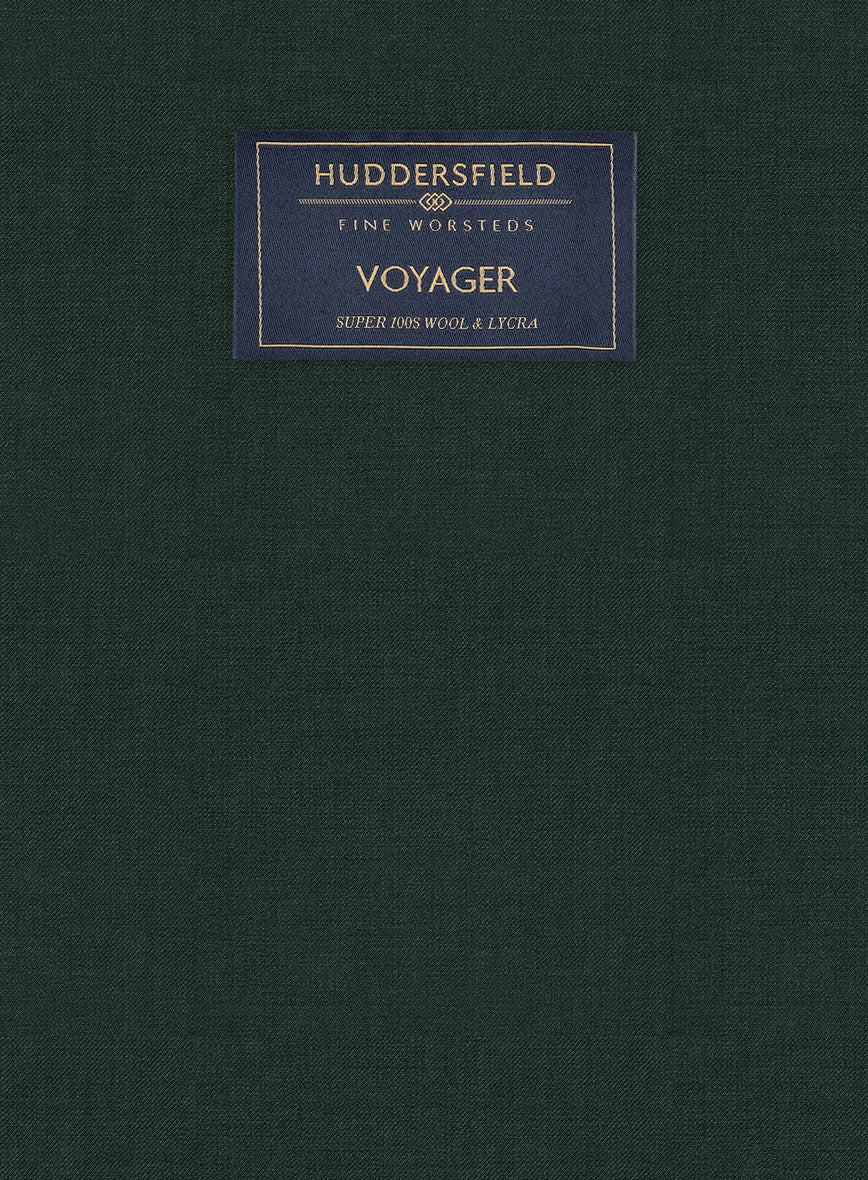 Huddersfield Stretch Emerald Green Wool Suit - StudioSuits