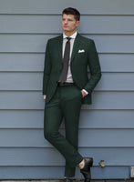 Huddersfield Stretch Emerald Green Wool Suit - StudioSuits