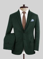 Huddersfield Stretch Emerald Green Wool Suit - StudioSuits