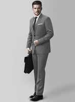 Huddersfield Stretch Gray Wool Suit - StudioSuits