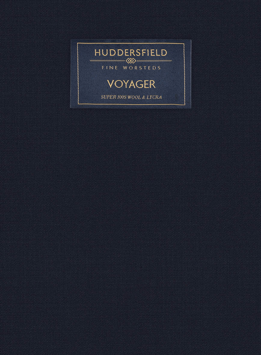 Huddersfield Stretch Island Blue Wool Jacket - StudioSuits